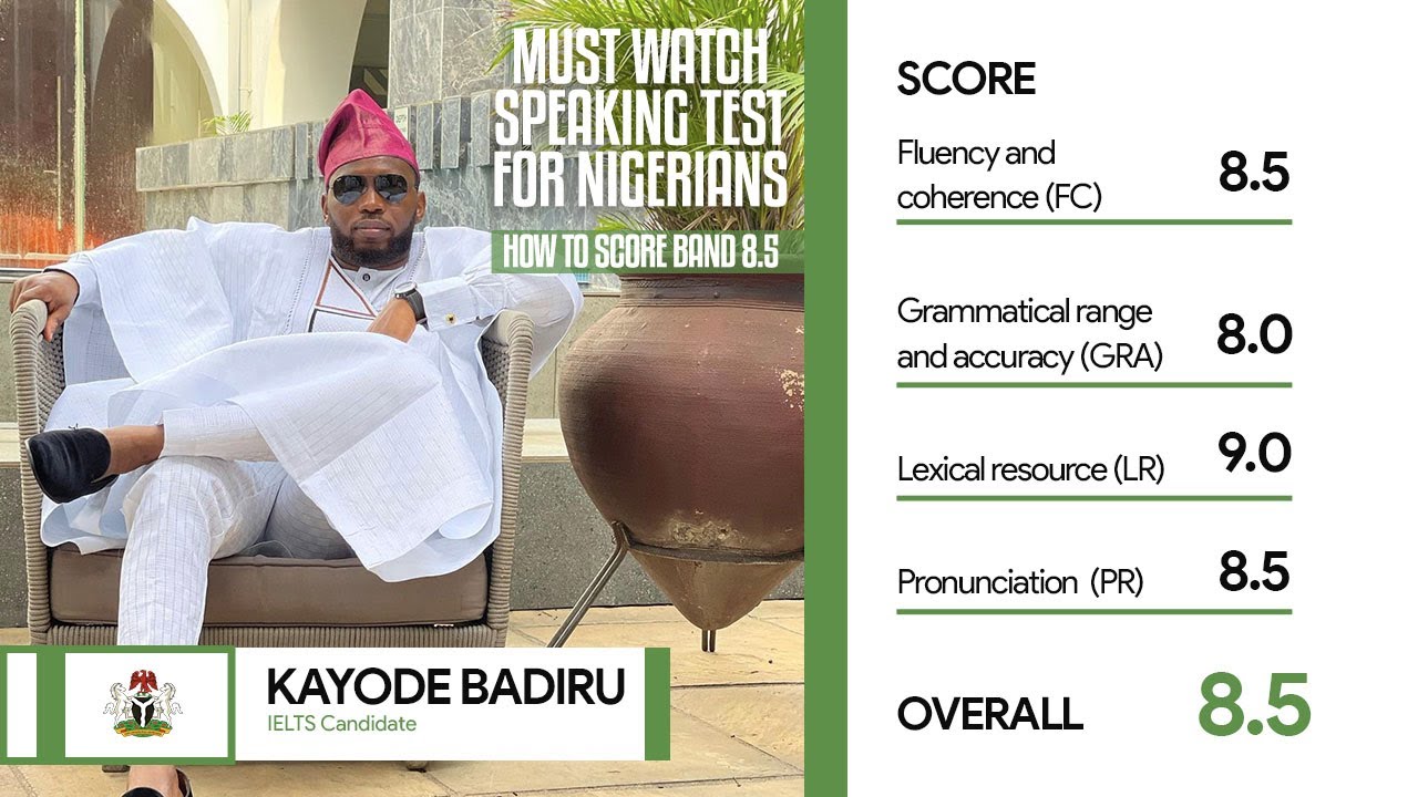 IELTS BAND 8.5 Practice (Mock Speaking) Test. For Nigerians, Africans and African Americans