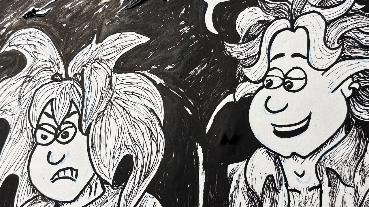 Drawing stream - Noah’s Archipelago: first anthology - bonus cartoon inking part 3