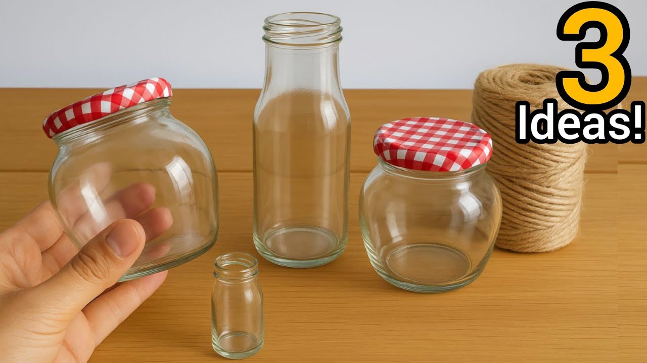 Turn Empty Jars Into Beautiful Lamps & Candle Holders |3 Ideas  For Creative DIY Home Decor