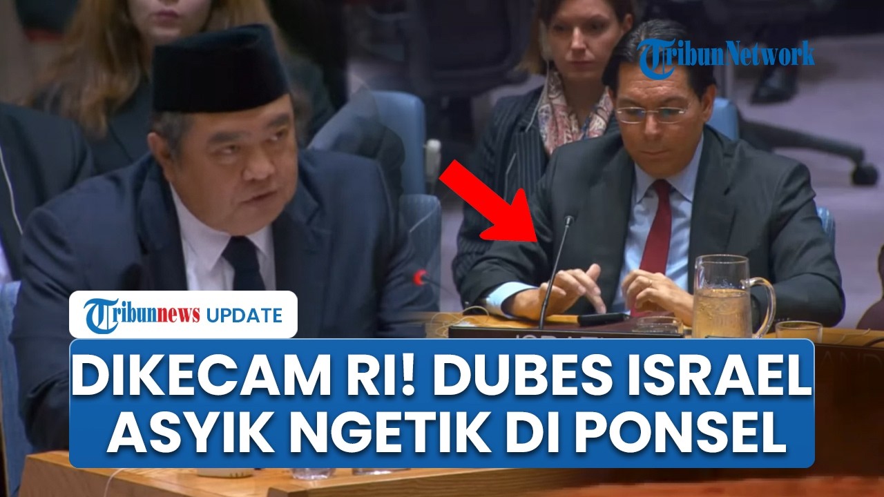 Ekspresi Delegasi Israel saat Dikecam Indonesia di Sidang DK PBB, Malah Sibuk Mengetik di Ponsel