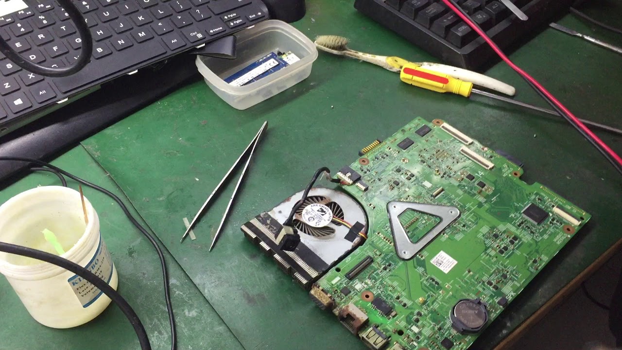 Fix lỗi chạm nguồn đầu vào laptop dell của học viên mới