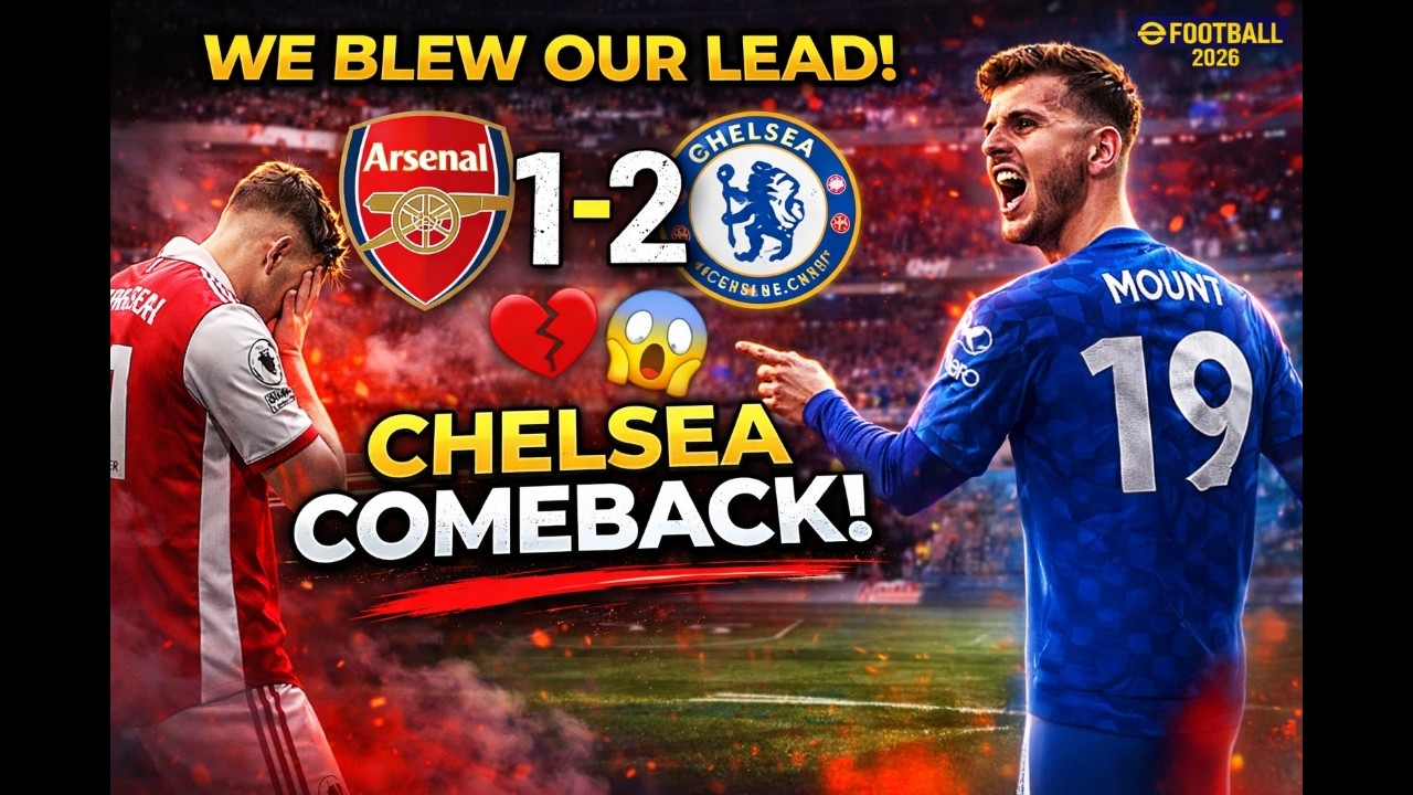 Heartbreak at the Derby! 😱 Arsenal Lead Then Lose 1-2 to Chelsea | eFootball 2026