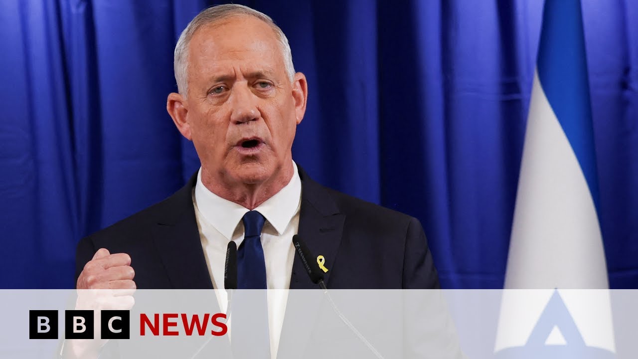 Israeli war cabinet minister Benny Gantz quits emergency government | BBC News
