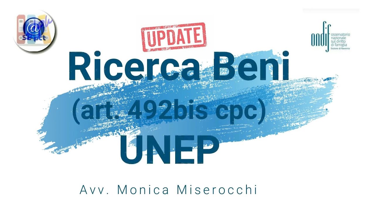 Ricerca Beni ex 492 bis UNEP