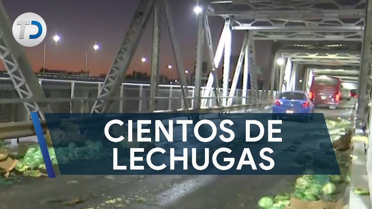 Cientos de lechugas terminaron en el Puente Plateado