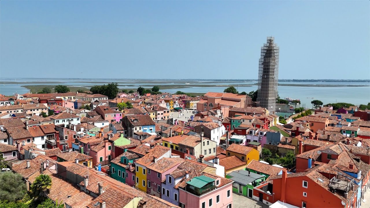 Isola di Burano nella Laguna di Venezia