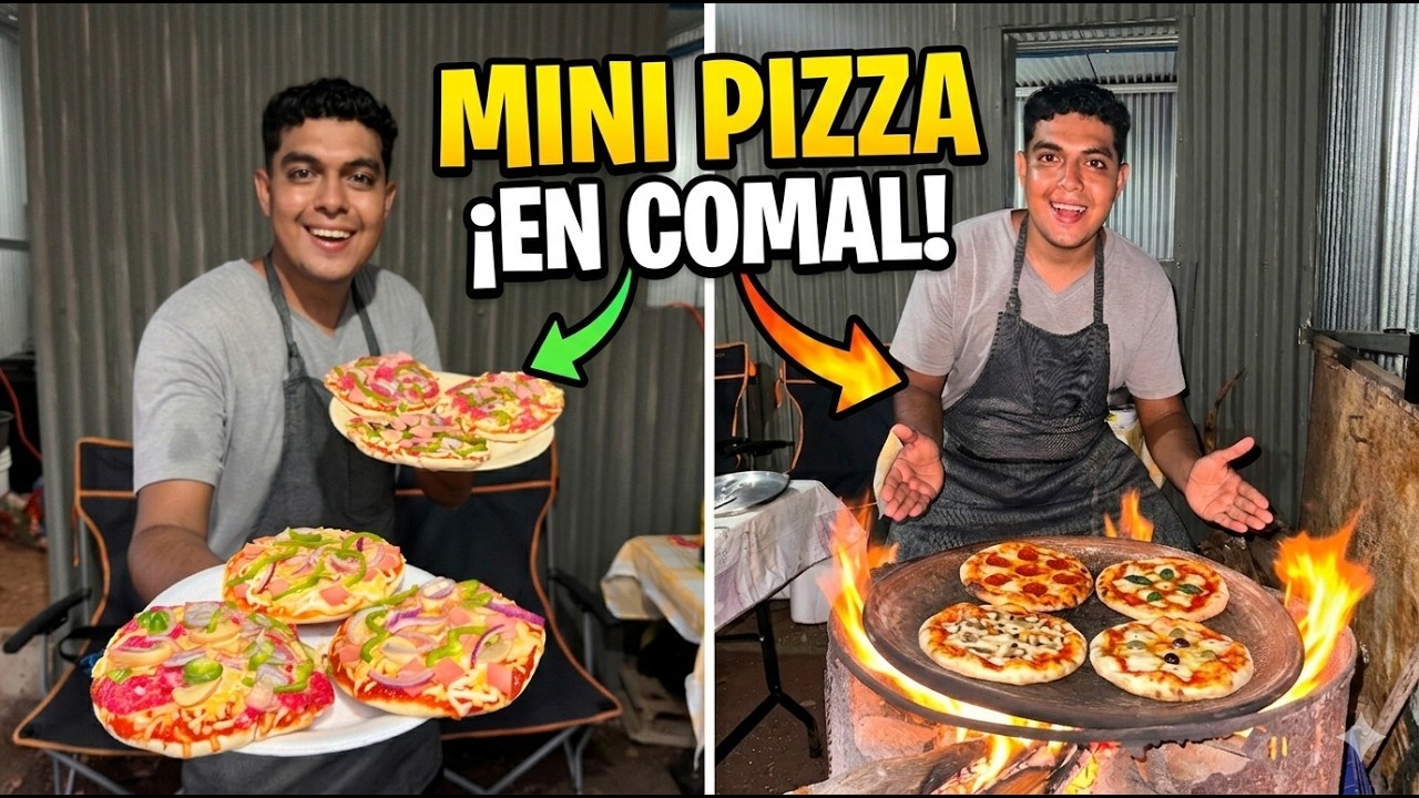 COCINANDO MINI PIZZAS EN COMAL EN LA CASA de CAMPO 🍕 ¡ASI ME QUEDARON! 