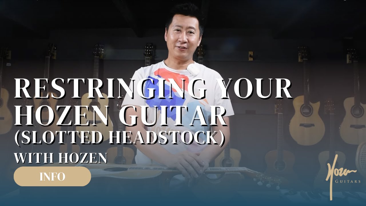 Restringing your Hozen Guitar with Hozen (Slotted Headstock)
