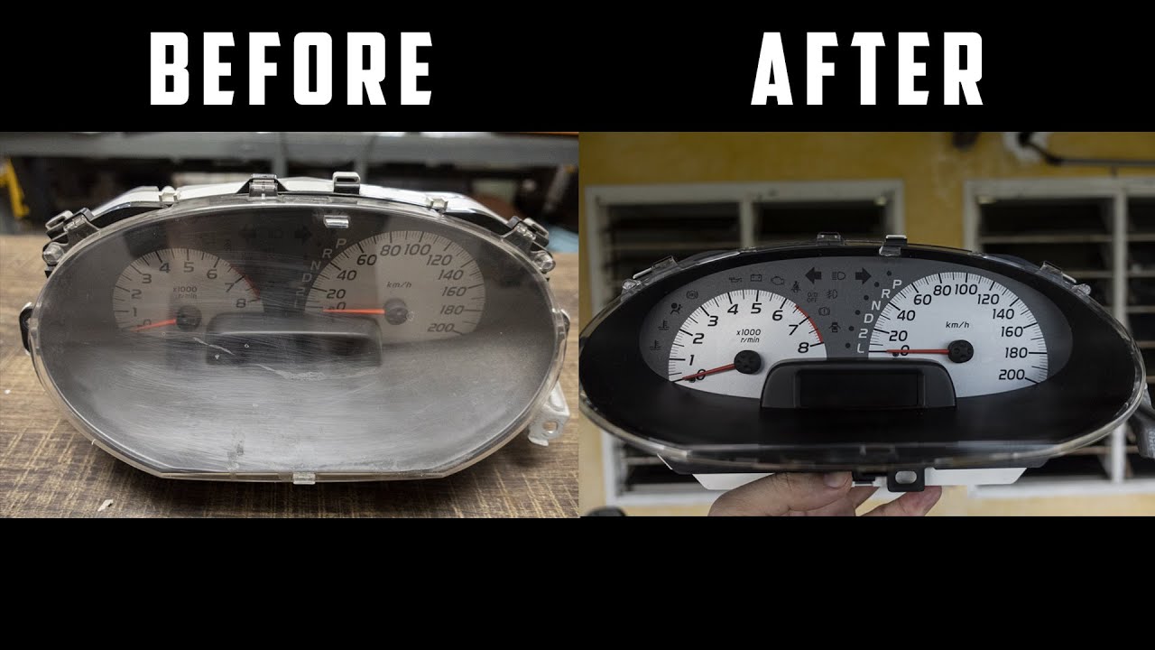 How to polish scratches Instrument cluster or speedometer, and make it shine back as if like NEW!!