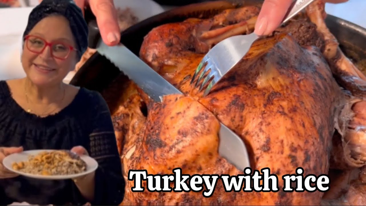 Easy way to cook delicious and tender turkey without wine.  طريقة الحبشة مع الارز طرية بدون نبيذ