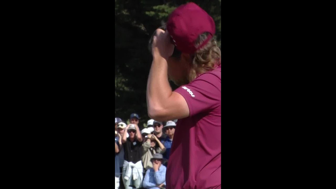 Last-hole DRAMA! 😮 #9WWOS #AusOpenGolf