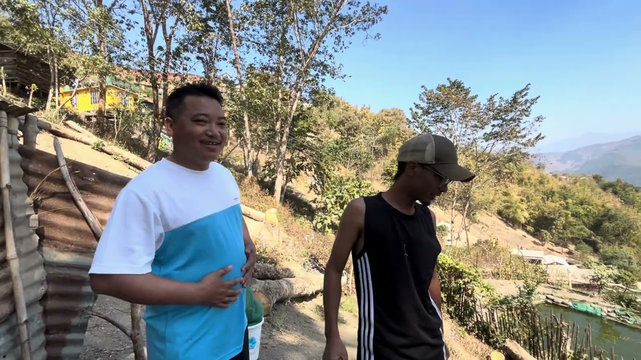 Fishing in Nagaland at friend’s fishery pond 