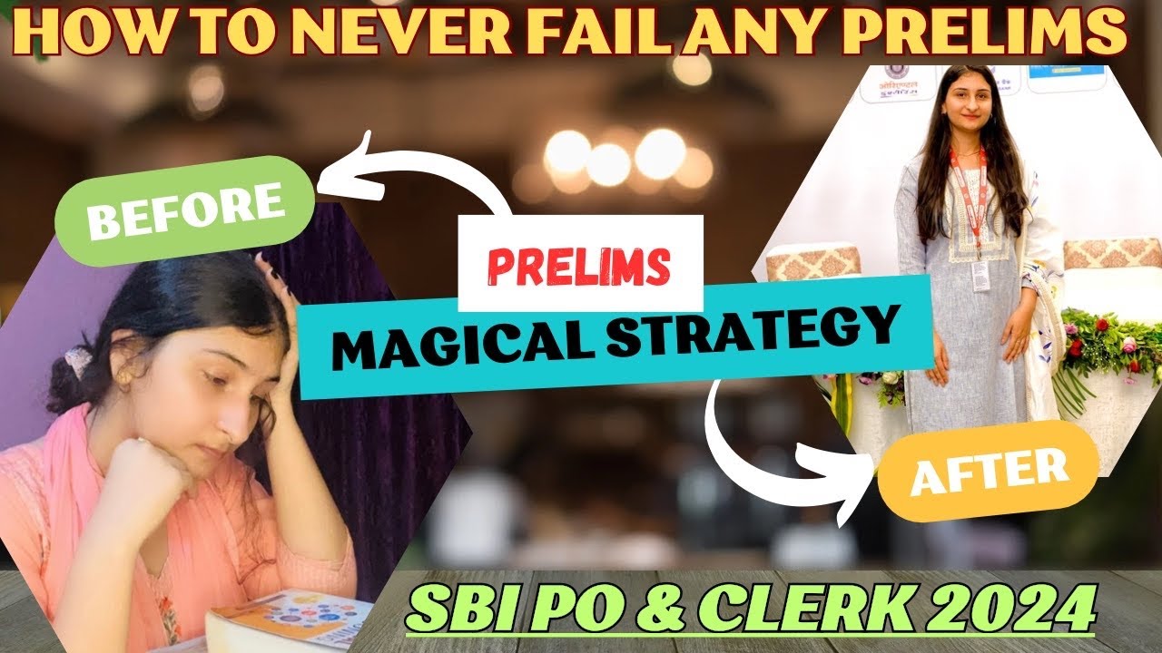 MAGICAL STRATEGY🎯to crack all PRELIMS in 1st Attempt✅ | SBI PO & CLERK 2024 strategy by Karishma mam