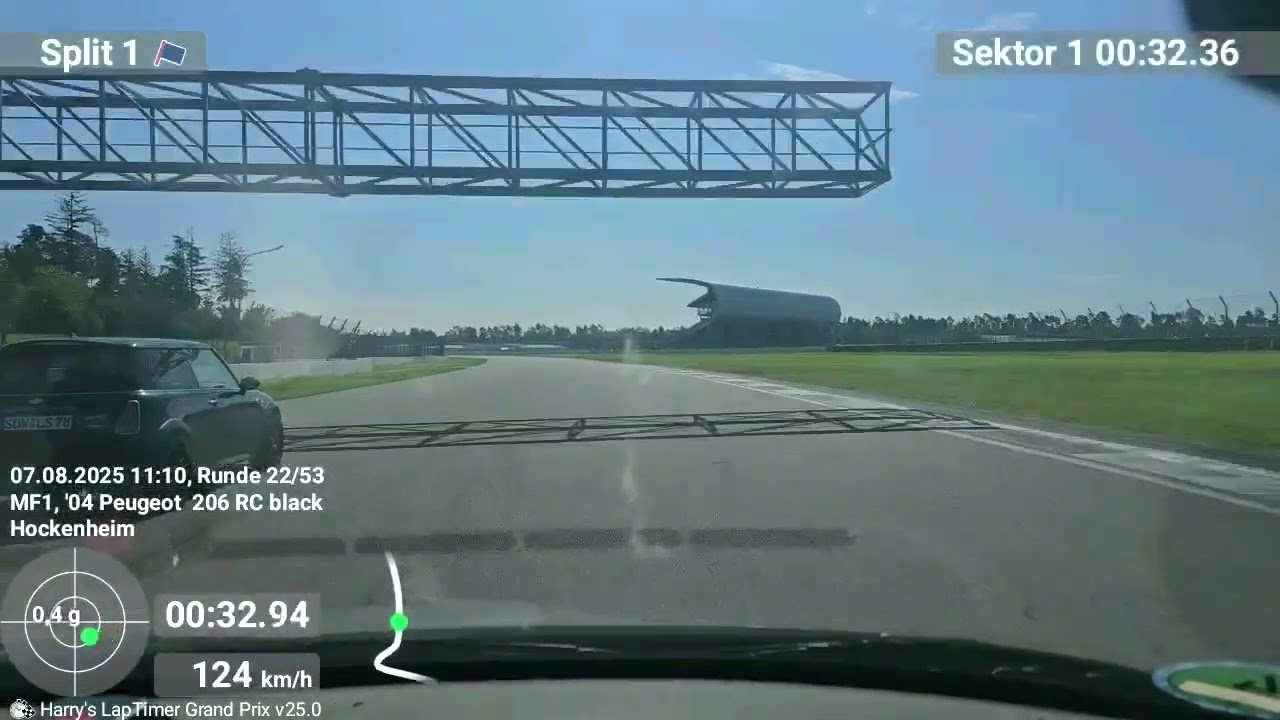 Touristenfahrten Hockenheimring, 07.08.2025, Peugeot 206 RC schwarz, Gruppe 3-2, ca. 11.00 Uhr