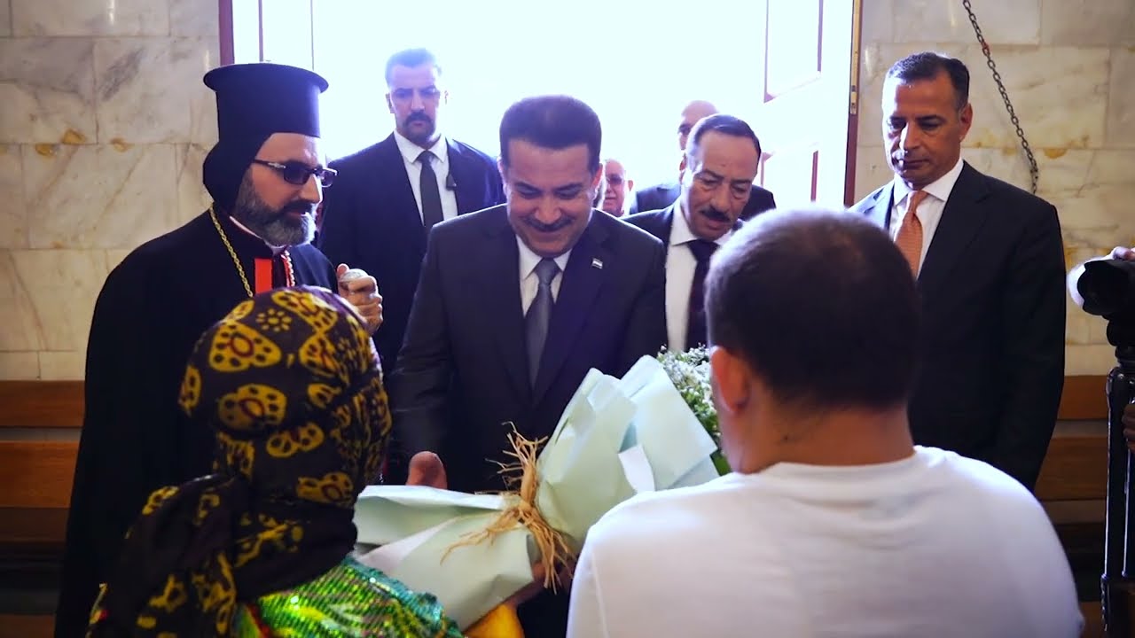 رئيس مجلس الوزراء السيد محمد شياع السوداني يزور كنيسة الطاهرة الكبرى في ناحية بغديدا بسهل نينوى
