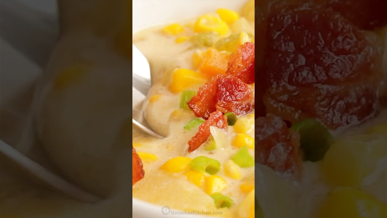 Creamy Corn Chowder - Cozy, Comforting & Loaded with Flavor! #shorts