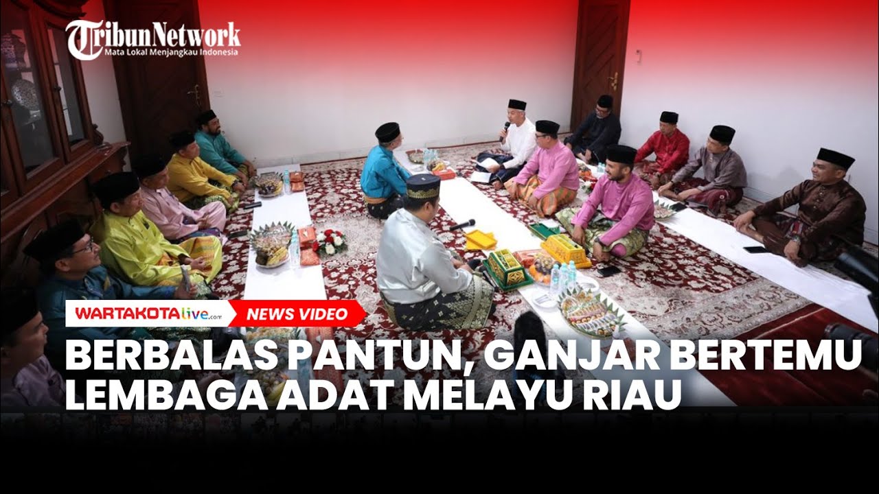 Ganjar Bertemu Lembaga Adat Melayu Riau, Saling Berbalas Pantun