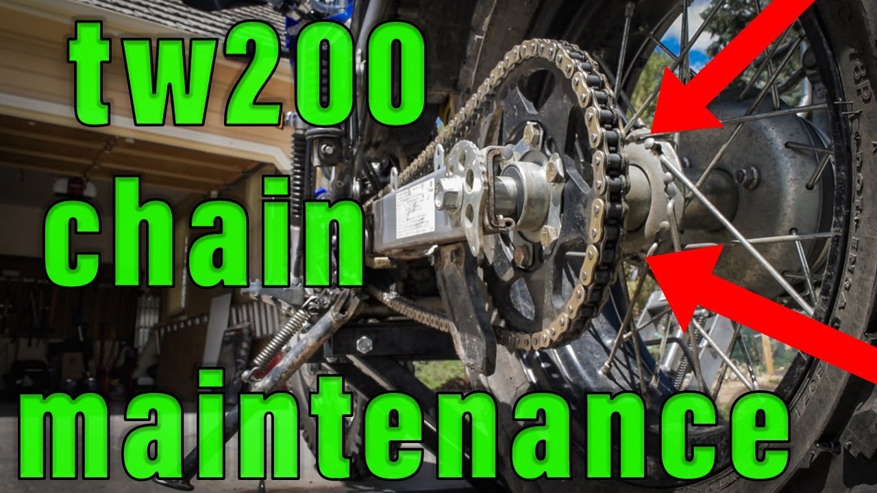 How To Clean, Lube, Check and Adjust the Drive Chain on a TW200