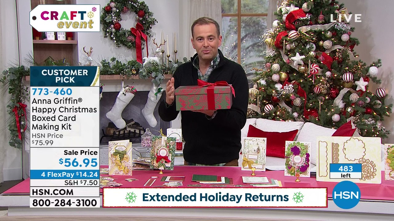 Anna Griffin Happy Christmas Boxed Card Making Kit