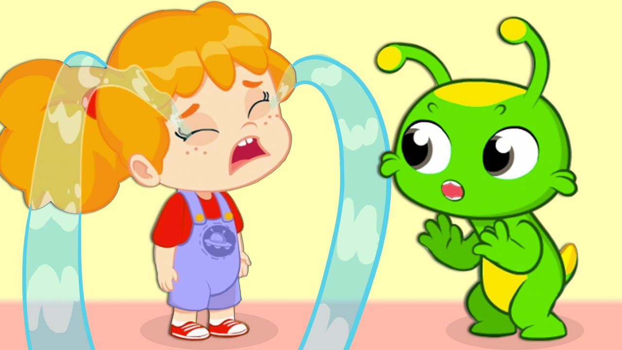 😭😋😱Groovy o Marciano | Aprenda as emoções para crianças | Porque é que a Phoebe está triste?