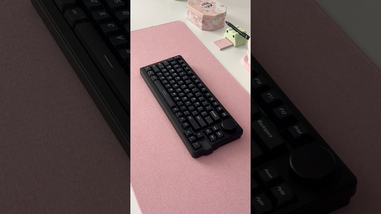 The Gamakay x NaughShark NS75 Hall Effect Keyboard in black is pure elegance. #DeskSetup