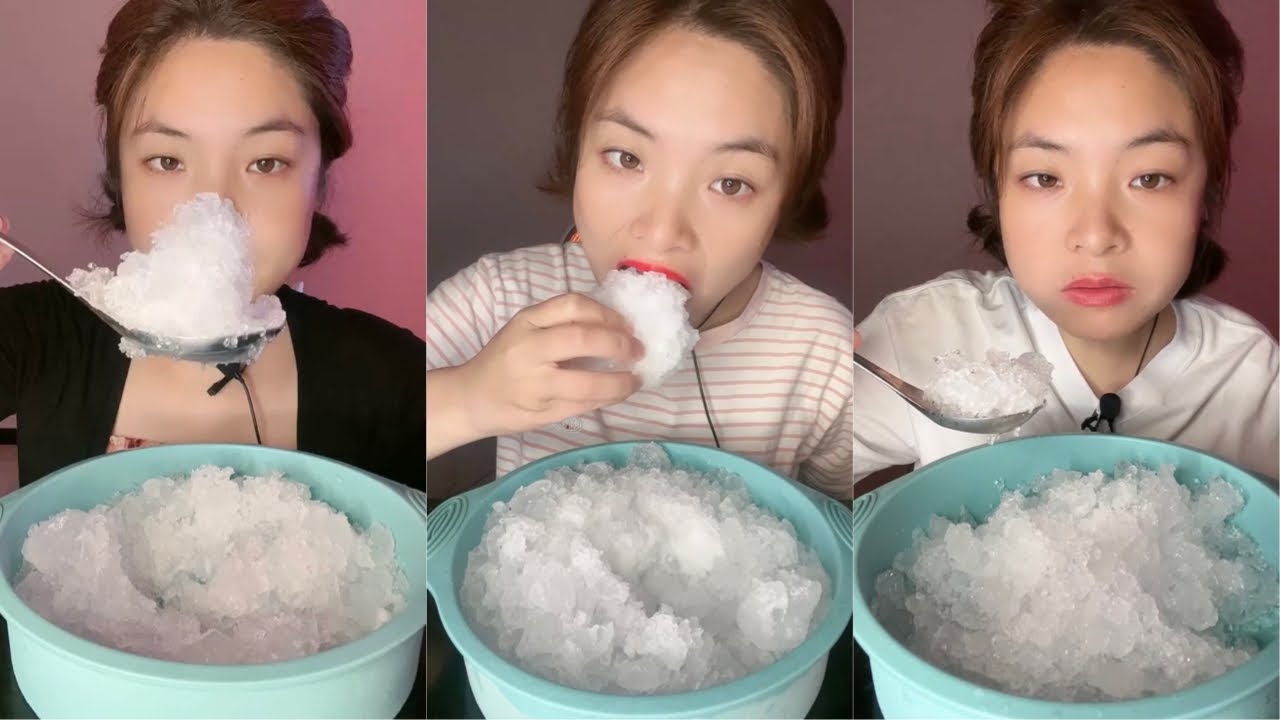 White Ice Eating ASMR | Crushed Ice | Ice Eating