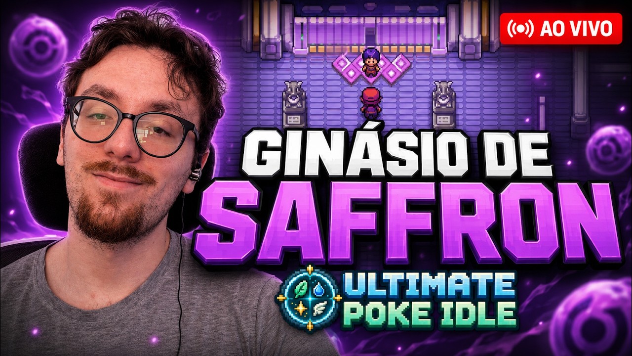🔴 ULTIMATE POKE IDLE AO VIVO: VOU DERROTAR O GIN&Aacute;SIO DE SAFFRON!