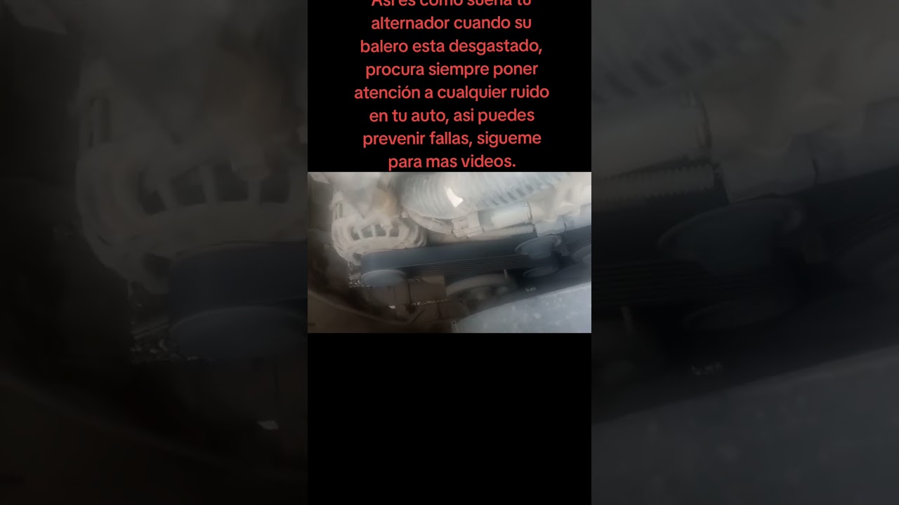 Este es el ruido que hace tu alternador al fallar su balero! #alternador