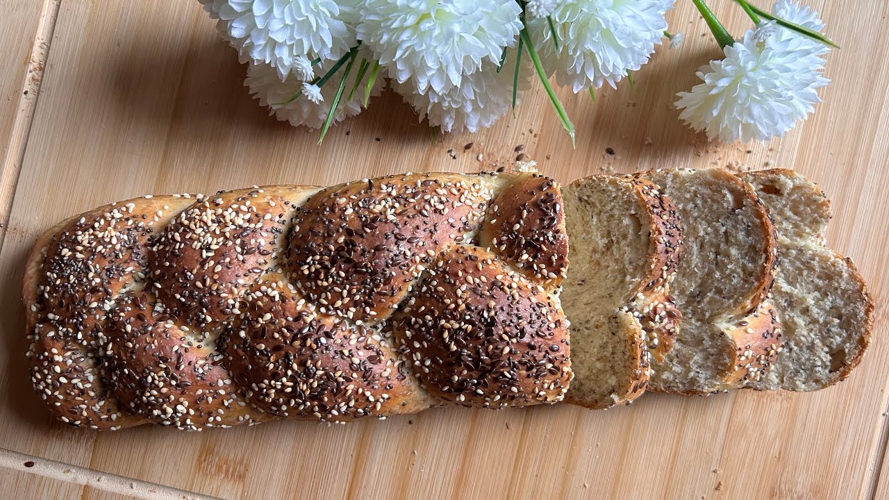 Treccia di pane semi integrale🥰 #pane #lievitati #ricettafacile