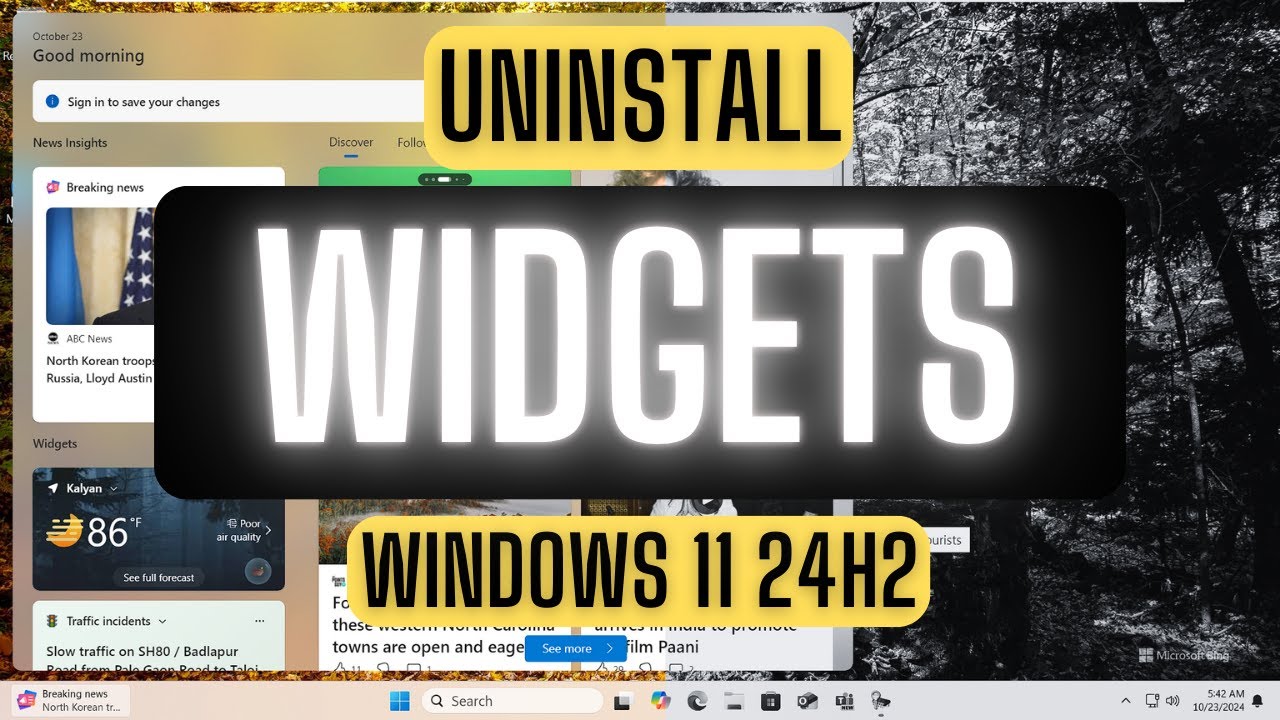 How to Completely Uninstall Widgets from Windows 11 24H2 - 2024