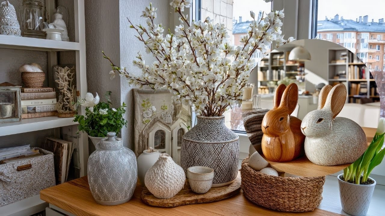 Scandinavian Minimal Easter Decor | Small Home Spring Decoration Ideas for a Bright & Calm Interior