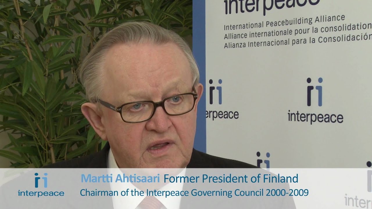 Martti Ahtisaari on why he was Chairman of Interpeace Governing Council for 9 years