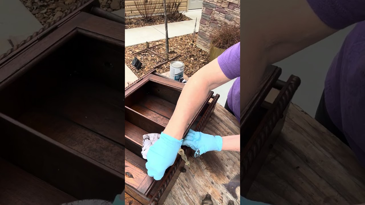 Re-stain and not sand furniture 