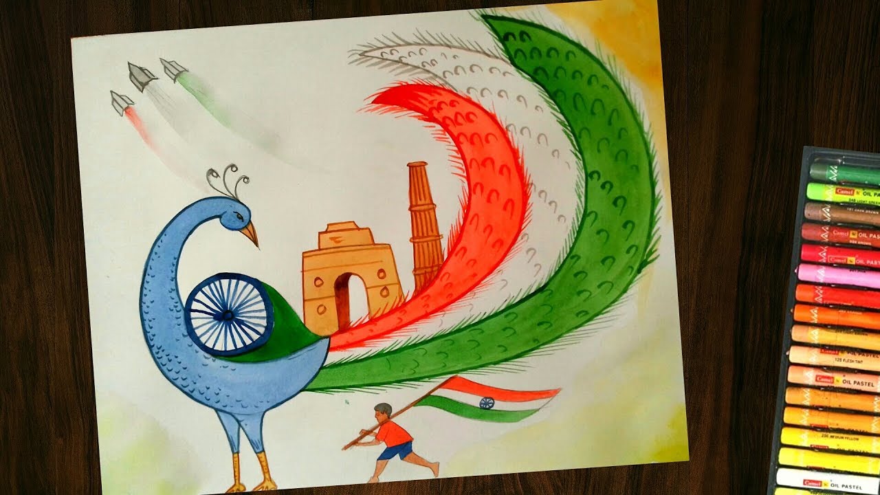 Cultural diversity of india drawing by water color ||Republic day drawing easy