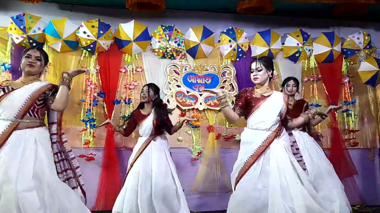 হলুদ সন্ধ্যা!! উরি উরি সং এর  নৃত্য পরিবেশন করল  চার তরুণী @SkSanyVlogs 