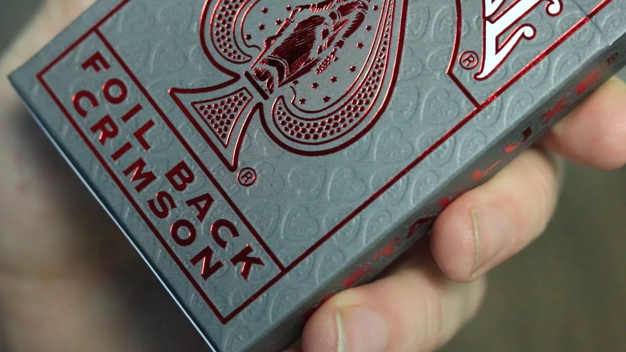 UNBOXING & REVIEW: Foil Back Crimson Bicycle Playing Cards