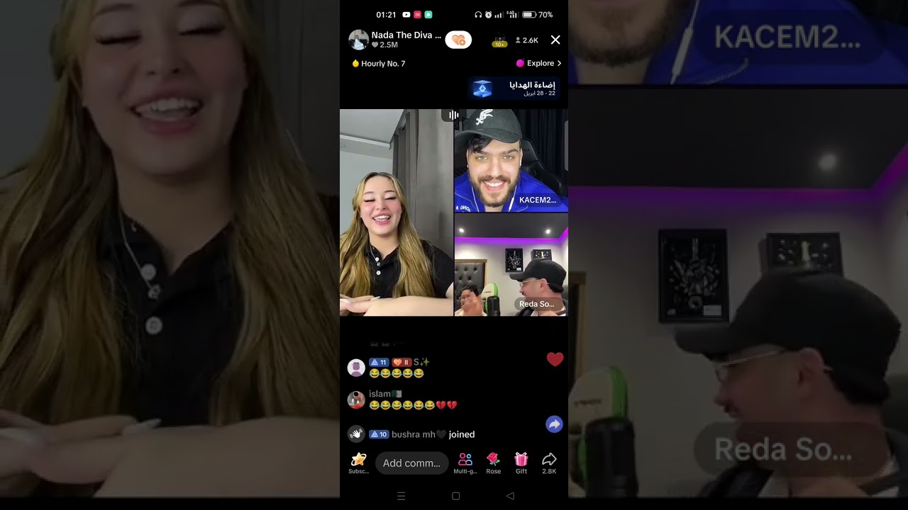 قاسم و ندوش 💜  و رضايقول لها اسمك بالاسبانية يعني (لا شيء  )لا تذهبي إلى اسبانيا لان ناس ستهتزء بك😭