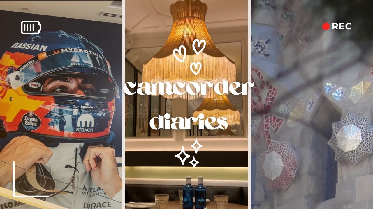 spring travels, barcelona & going to the spanish f1 gp ❊ vlog ❊ camcorder diaries