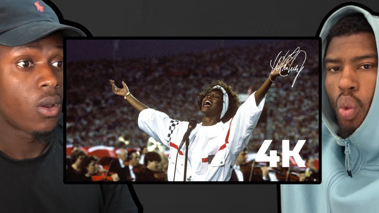 🇬🇧BLACK BRITS REACTS TO - Whitney Houston - National Anthem (Star Spangled Banner) 4K Remaster