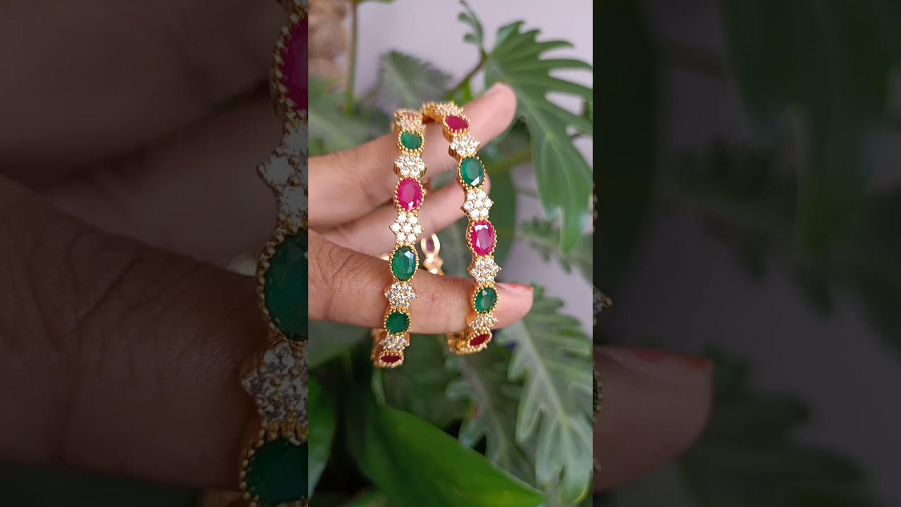 Ruby & emarald with uncut diamond bangles to order:6301119663