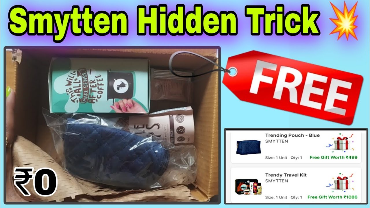 Smytten unbelievable New Free GiftS Trick & Unboxing 🎁 ₹0 Smytten shopping loot offer today #smytten