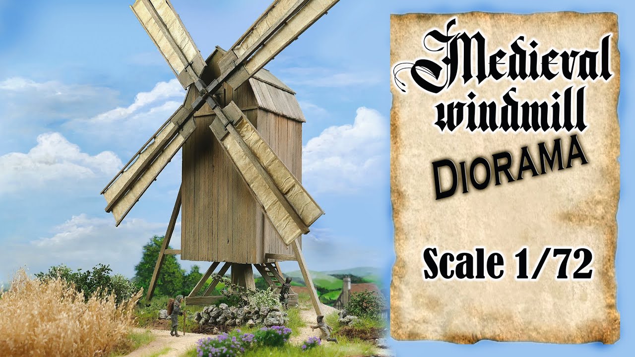 Medieval windmill | Mittelalterliche Windmühle | 1:72 Diorama