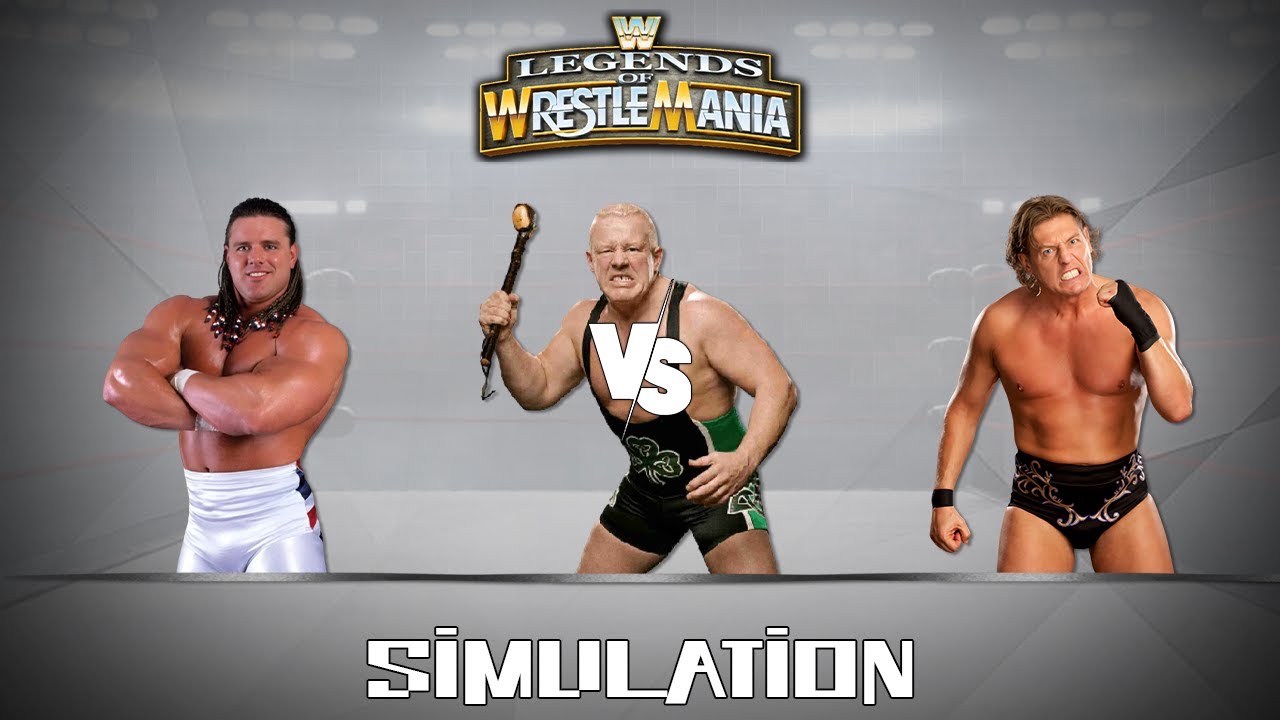 WWE Legends Of WrestleMania (2009) - British Bulldog vs Finlay vs William Regal [Match Simulation]