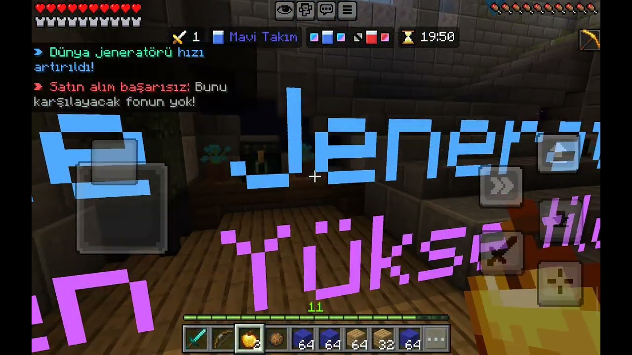 Bedwars oynadım minecraft