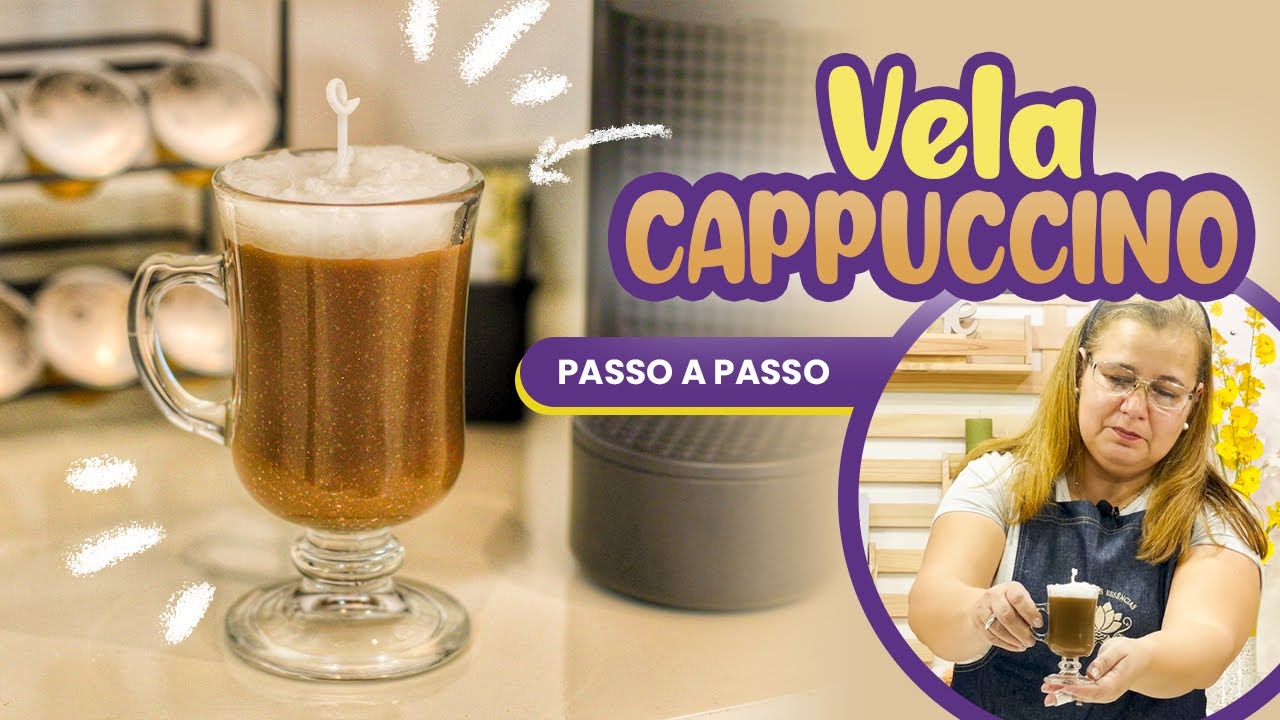 Vela Cappuccino - Aprenda a fazer essa linda vela passo a passo