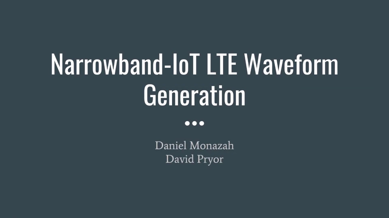 Narrowband IoT LTE Waveform Generation