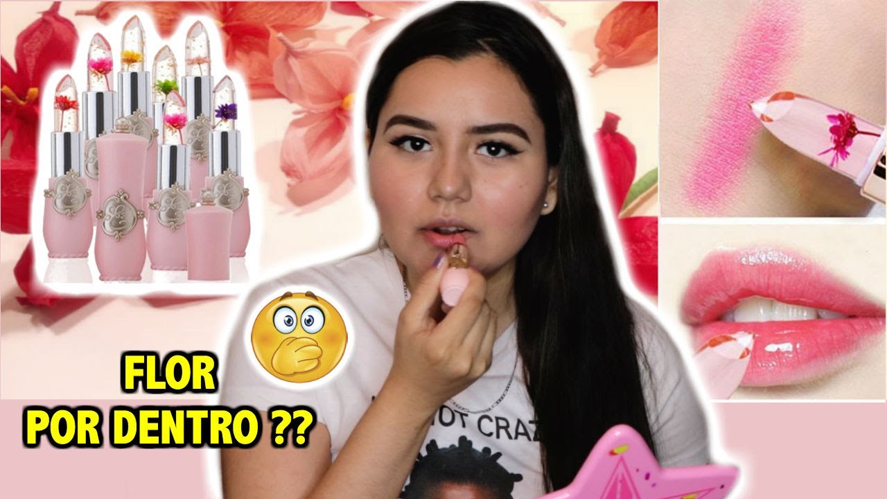 LABIAL MÁGICO TRANSPARENTE CON FLOR / ABRÍ EL LABIAL :O