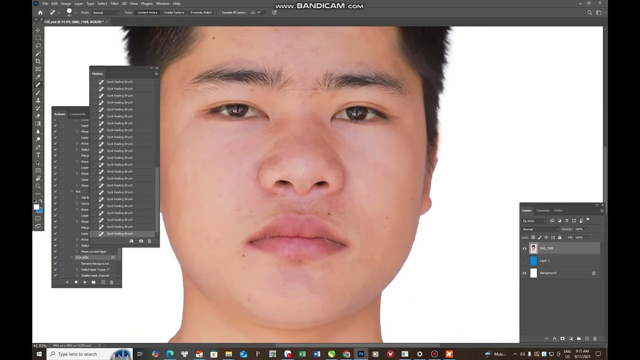 PHOTOSHOP chỉnh ẢNH THẺ - Bài 1 | chỉnh bạn nam