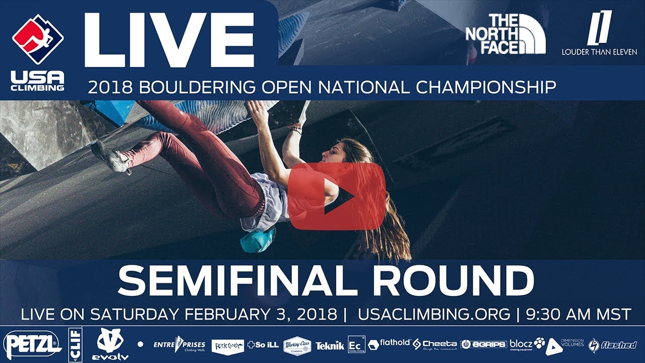 Semi-Final Round - 2018 Open Bouldering National Championship
