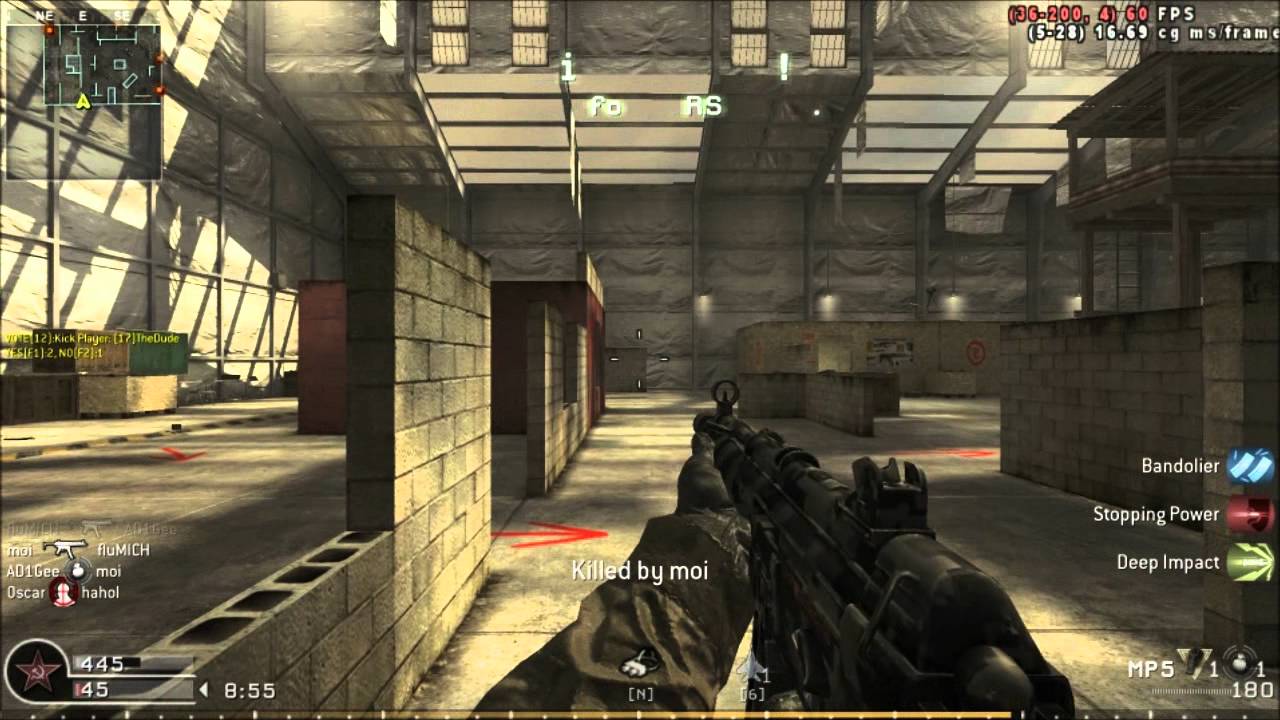 fluMICH: call of duty 4 gameplay on killhouse with the mp5